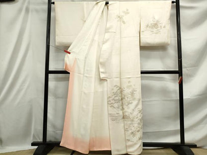 平和屋着物■訪問着 風景文 松竹梅 金彩 正絹 逸品 DABE0918qa