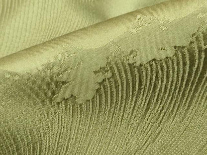 平和屋着物■上質な色無地 立波重ね雲地紋 青丹色 正絹 逸品 DABE0921qa