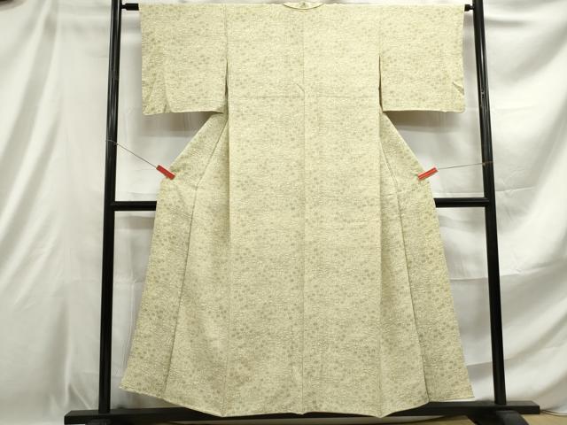 平和屋着物■上質な小紋 流水草花文 正絹 逸品 DABE0923qa