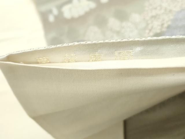 平和屋着物◎六通柄袋帯 樹林文 銀糸 正絹 逸品 DABE0976qa