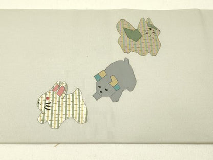 平和屋着物●塩瀬　九寸名古屋帯　干支　金彩　正絹　逸品　DABE1006op
