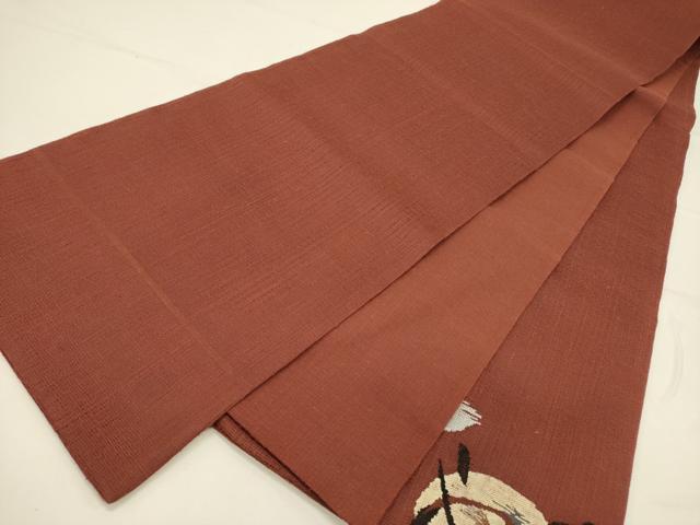 平和屋着物●太鼓柄袋帯　ぜんまい紬　抽象文様　正絹　逸品　DABE1008op 平和屋着物○太鼓柄袋帯 ぜんまい紬 抽象文様 正絹 逸品 DABE1008op