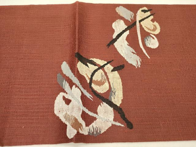 平和屋着物●太鼓柄袋帯　ぜんまい紬　抽象文様　正絹　逸品　DABE1008op 平和屋着物○太鼓柄袋帯 ぜんまい紬 抽象文様 正絹 逸品 DABE1008op