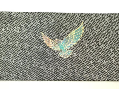 平和屋着物●染色作家　斉藤三才　九寸名古屋帯　三才鳥　金彩　正絹　逸品　DABE1012op