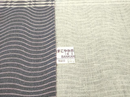 平和屋着物▽八寸名古屋帯　スリーシーズン　春夏秋　よろけ縞　正絹　逸品　未使用　DABE1015op