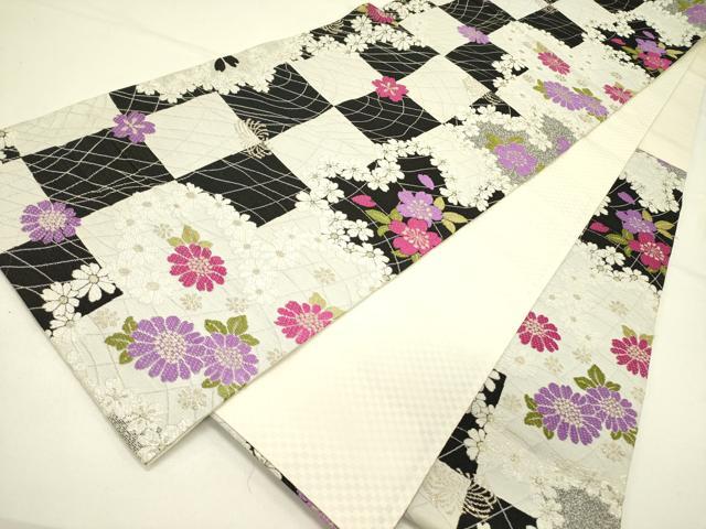 平和屋着物○六通柄袋帯 唐織 舞桜 金糸 ラメ糸 正絹 逸品