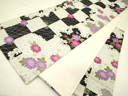 平和屋着物●六通柄袋帯　唐織　舞桜　金糸　ラメ糸　正絹　逸品　DABE1026op