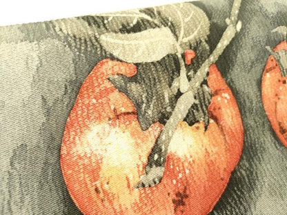 平和屋着物●九寸名古屋帯　作家物　手描き　成り物　鬼しぼ縮緬　正絹　逸品　DABE1028op
