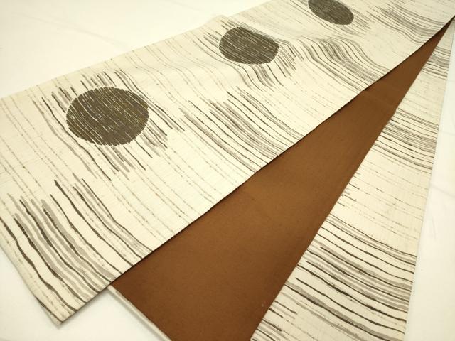 平和屋着物●全通柄袋帯　ぜんまい紬　丸文　金彩　正絹　逸品　DABE1039op 平和屋着物○全通柄袋帯 ぜんまい紬 丸文 金彩 正絹 逸品 DABE1039opの