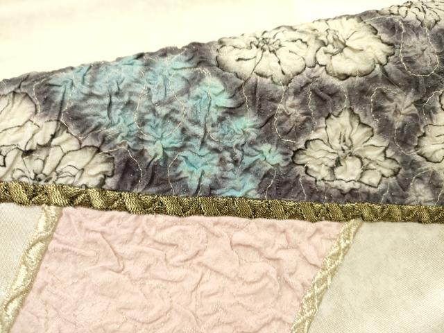 平和屋着物●太鼓柄袋帯　ふくれ織　舞花　切嵌　金糸　正絹　逸品　DABE1040op 平和屋着物○太鼓柄袋帯 ふくれ織 舞花 切嵌 金糸 正絹 逸品