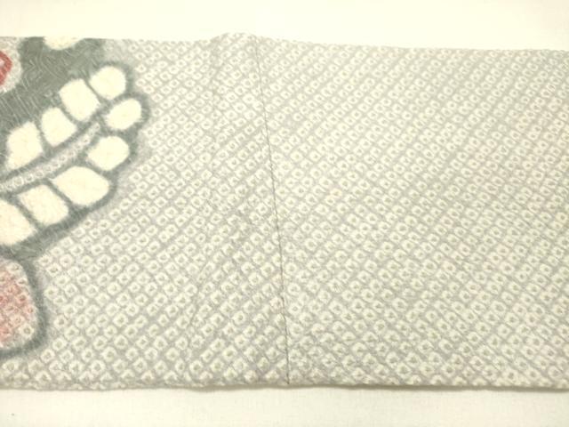 平和屋着物●名門　藤娘きぬたや・総絞り　創作　九寸名古屋帯　草花　正絹　逸品　DABE1043op