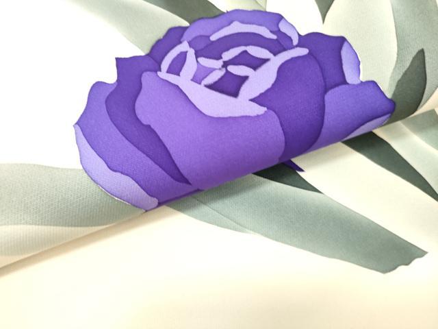 平和屋着物●塩瀬　九寸名古屋帯　作家物　手描き　ろうけつ染め　薔薇　正絹　逸品　CABE3641dy 平和屋着物◎塩瀬 九寸名古屋帯 ろうけつ染め 薔薇 正絹 逸品