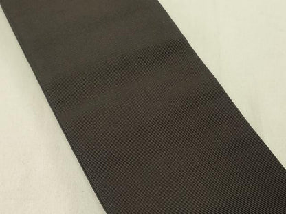 平和屋着物●男性　爪掻き本綴れ　角帯　憲法黒茶色　正絹　逸品　未使用　DABE1053op