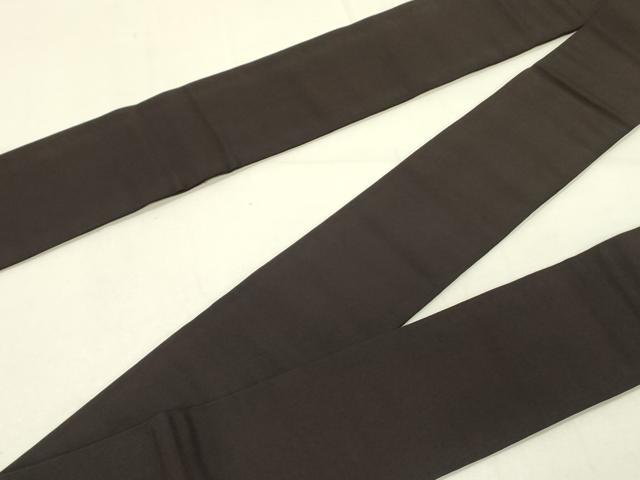 平和屋着物●男性　爪掻き本綴れ　角帯　憲法黒茶色　正絹　逸品　未使用　DABE1053op