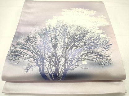 平和屋着物●日展作家　山本唯与志　レリーフ染　太鼓柄袋帯　風景文　引箔　正絹　逸品　DABE1060op