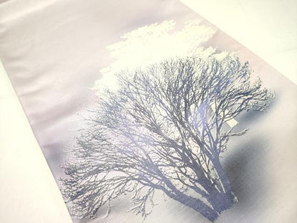 平和屋着物●日展作家　山本唯与志　レリーフ染　太鼓柄袋帯　風景文　引箔　正絹　逸品　DABE1060op