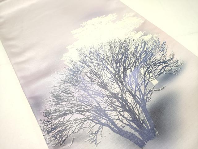 平和屋着物●日展作家　山本唯与志　レリーフ染　太鼓柄袋帯　風景文　引箔　正絹　逸品　DABE1060op