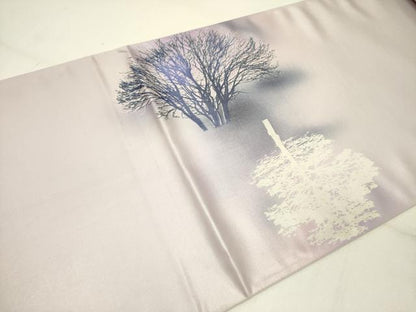 平和屋着物●日展作家　山本唯与志　レリーフ染　太鼓柄袋帯　風景文　引箔　正絹　逸品　DABE1060op