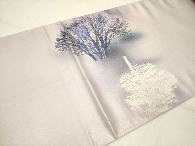 平和屋着物●日展作家　山本唯与志　レリーフ染　太鼓柄袋帯　風景文　引箔　正絹　逸品　DABE1060op