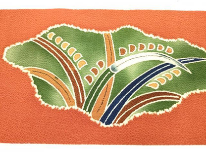 平和屋着物●九寸名古屋帯　辻が花　鬼しぼ縮緬　正絹　逸品　DABE1067op