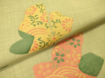 平和屋着物●名門木屋太　今河織物　六通柄京袋帯　枝花　正絹　逸品　DABE1068op