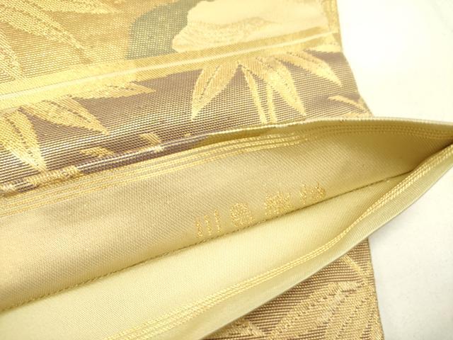 平和屋着物●西陣　川島織物　六通柄　本袋帯　菊笹文　金糸　正絹　逸品　DABE1072op