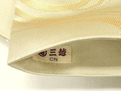 平和屋着物●西陣　小森織物謹製　六通柄袋帯　唐織　貝桶花文　金糸　三越扱い　正絹　逸品　DABE1081op