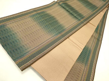 平和屋着物●ひなや工房　くむ・あむ・おる　伊豆蔵明彦　太鼓柄袋帯　刺繍　鳳凰花文　金糸　正絹　逸品　未使用　DABE1092op