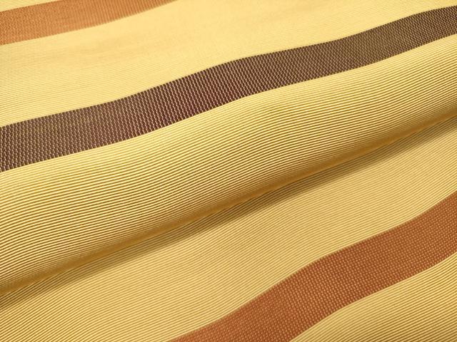 平和屋着物●本場筑前博多織　八寸名古屋帯　横段文　正絹　逸品　DABE1094op