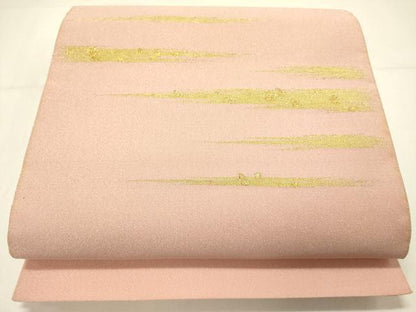 平和屋着物●爪掻き本綴れ　八寸名古屋帯　霞箔散らし文　金糸　正絹　逸品　DABE1095op