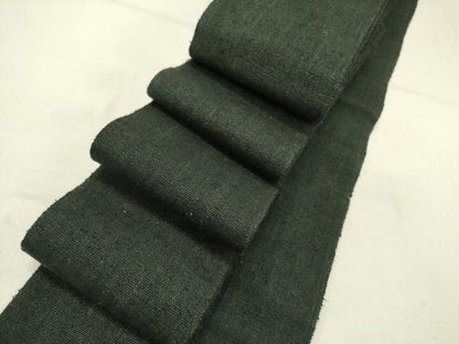 平和屋着物●男性　角帯　紬地　百入茶色　正絹　逸品　DABE1097op
