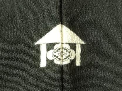 平和屋着物■豪華黒留袖　刺繍　飛鶴枝梅文　暈し染め　銀彩　正絹　逸品　DABE1119op
