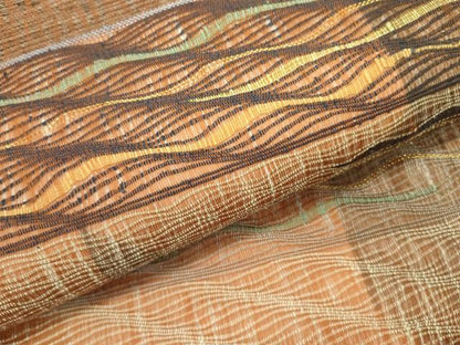 平和屋着物▽太鼓柄袋帯 スリーシーズン 春夏秋 櫛織 抽象文様 正絹 逸品 DABE1162op