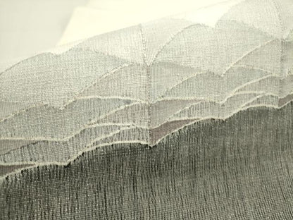 平和屋着物▽太鼓柄袋帯 スリーシーズン 春夏秋 すくい織 抽象文様 正絹 逸品 DABE1171op