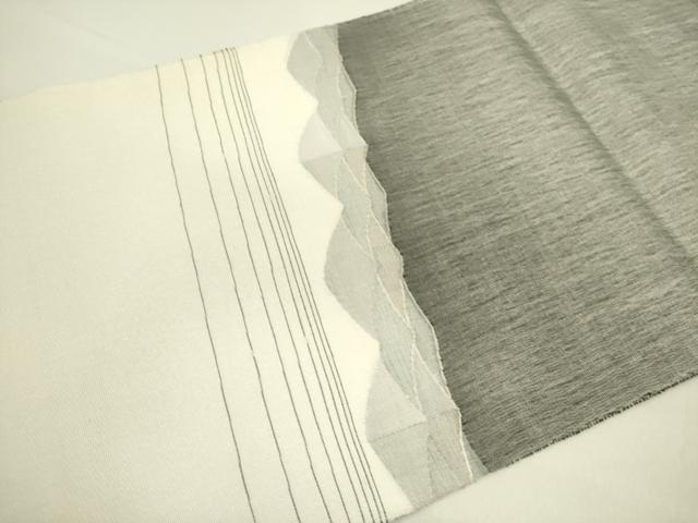 平和屋着物▽太鼓柄袋帯 スリーシーズン 春夏秋 すくい織 抽象文様 正絹 逸品 DABE1171op