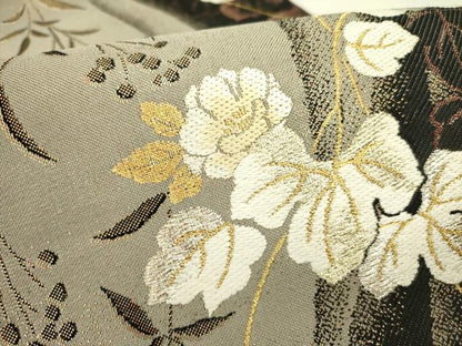 平和屋着物●六通柄袋帯　蔦の葉花文　金銀糸　正絹　逸品　DABE1175op