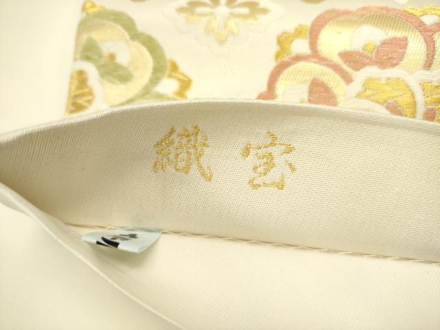 平和屋着物●六通柄袋帯　唐織　織宝　舞花　金糸　正絹　逸品　DABE1177op