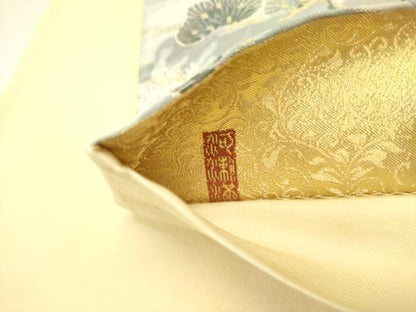 平和屋着物●西陣　河瀬満織物謹製　六通柄袋帯　紹巴　大和粋美　金糸　健勝苑扱い　正絹　逸品　DABE1183op