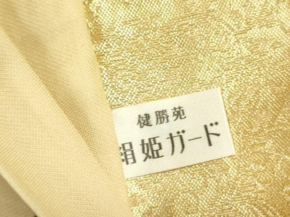 平和屋着物●西陣　河瀬満織物謹製　六通柄袋帯　紹巴　大和粋美　金糸　健勝苑扱い　正絹　逸品　DABE1183op