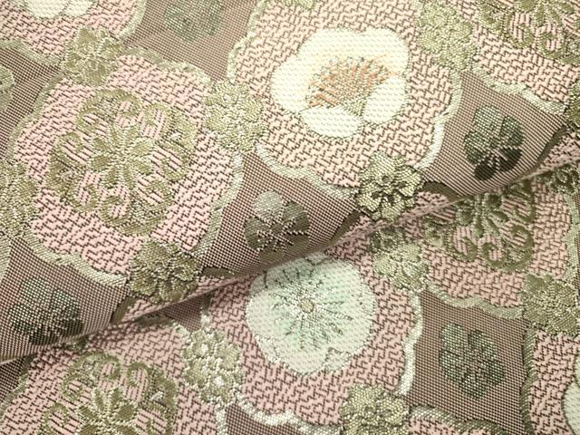 平和屋着物●両面　六通柄袋帯　花繋ぎ　金糸　正絹　逸品　未使用　DABE1184op