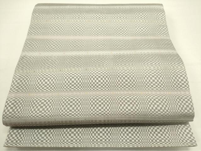 平和屋着物●両面　全通柄袋帯　横段文　正絹　逸品　DABE1195op