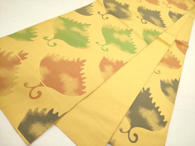 平和屋着物●桝屋高尾　六通柄　本袋帯　舞葉文　正絹　逸品　DABE1197op