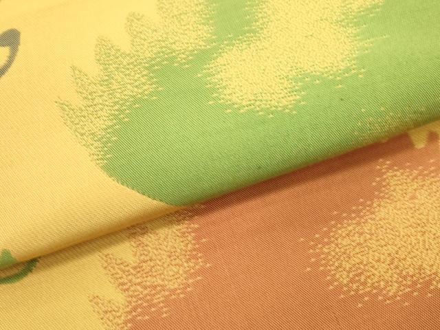 平和屋着物●桝屋高尾　六通柄　本袋帯　舞葉文　正絹　逸品　DABE1197op