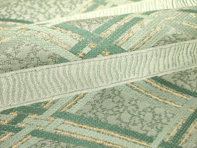 平和屋着物●六通柄袋帯　抽象文様　金糸　正絹　逸品　DABE1199op