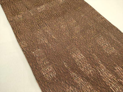 平和屋着物●森英恵・HANAE MORI　両面　全通柄袋帯　櫛織　霞文　金糸　正絹　逸品　未使用　DABE1206op