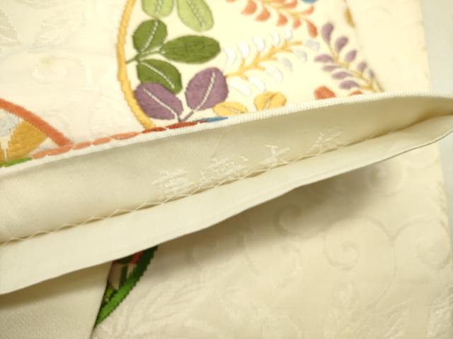 平和屋着物●六通柄　本袋帯　唐織　花丸文　正絹　逸品　DABE1214op