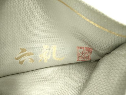 平和屋着物●六通柄袋帯　作家物　十六菊　六礼　金糸　正絹　逸品　DABE1215op
