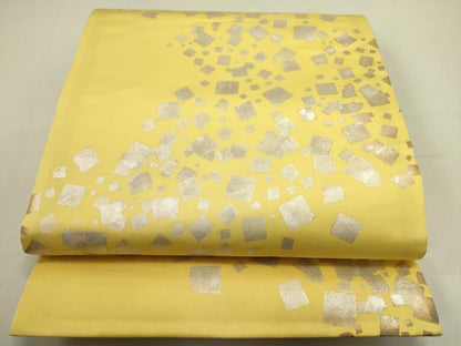 平和屋着物●両面　全通柄袋帯　箔散らし　金銀彩　正絹　逸品　DABE1218op