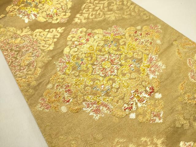 平和屋着物●西陣図案家 徳田義三　しょうざん謹製　六通柄袋帯　燦煌華　金糸　証紙付き　正絹　逸品　未使用　DABE1229op
