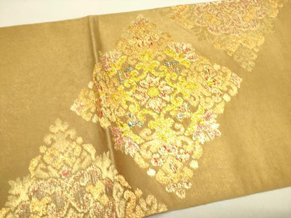平和屋着物●西陣図案家 徳田義三　しょうざん謹製　六通柄袋帯　燦煌華　金糸　証紙付き　正絹　逸品　未使用　DABE1229op